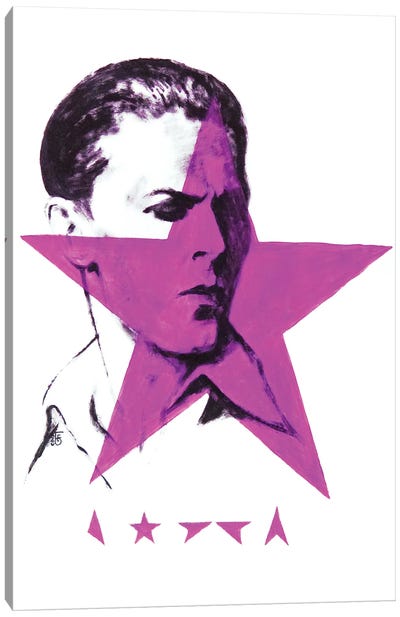 Black Star Bowie Canvas Art Print - David Bowie