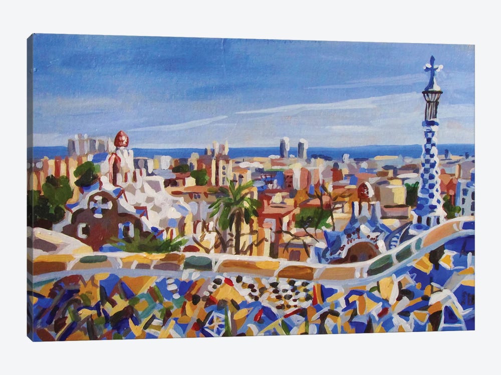 Barcelona Gaudi by Kateryna Bortsova 1-piece Canvas Art