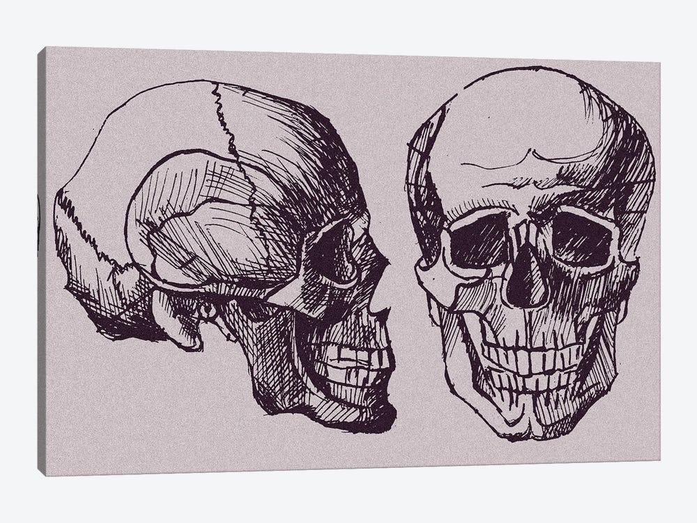 Skull by Kateryna Bortsova 1-piece Canvas Print