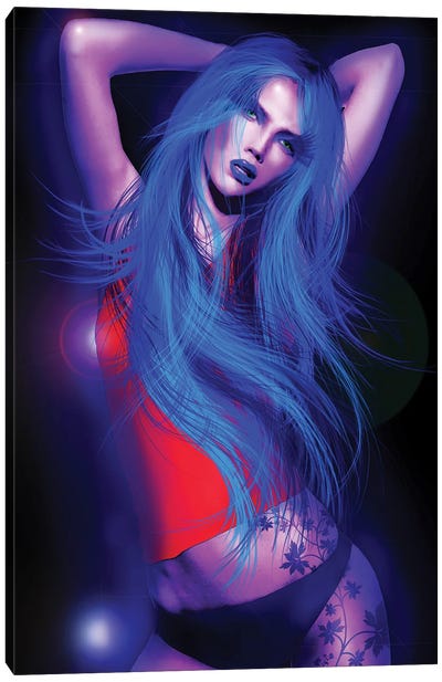 Neon Queen Canvas Art Print - Kateryna Bortsova