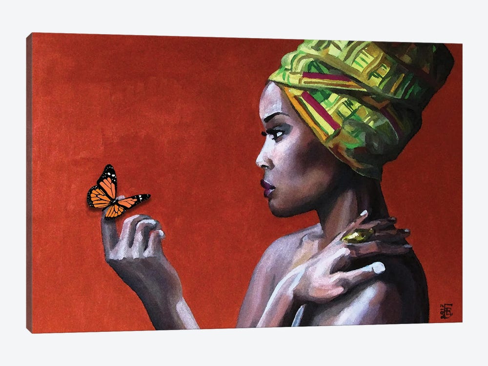 Girl With Butterfly by Kateryna Bortsova 1-piece Art Print