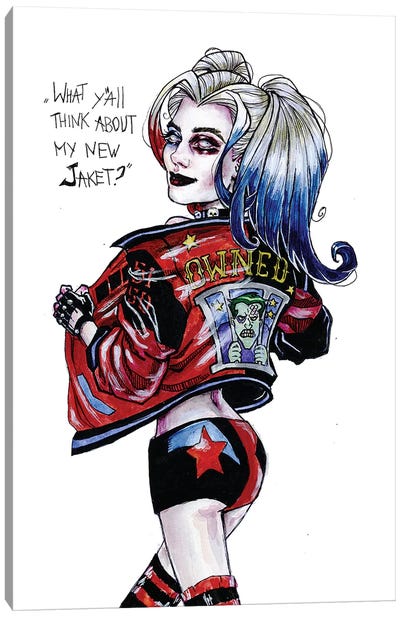 Harley Quinn Canvas Art Print - Katerina Chep