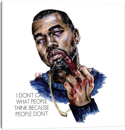 Kanye W Canvas Art Print - Kanye West