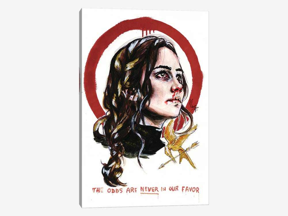 Katniss, The Hunger Games by Katerina Chep 1-piece Canvas Wall Art