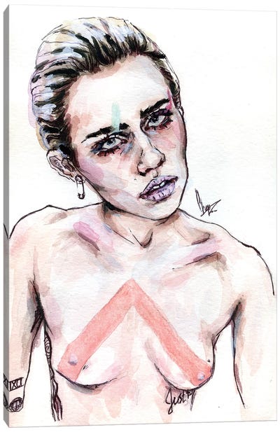 Miley C Canvas Art Print - Katerina Chep