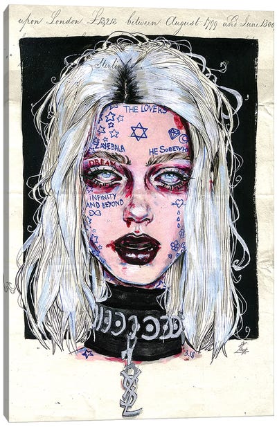 Tattoo Girl Canvas Art Print - Katerina Chep