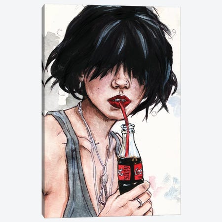 Cola Girl Canvas Print #KTC9} by Katerina Chep Canvas Print
