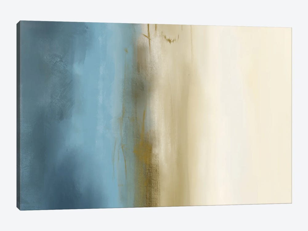 Gold & Blue II by Karine Tonial Grimm 1-piece Canvas Art Print