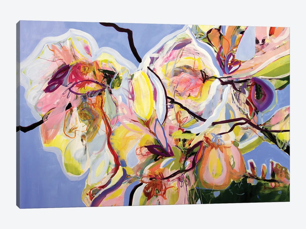 Cool Spring Blues with Magnolia by Kati Bujna 1-piece Canvas Art Print