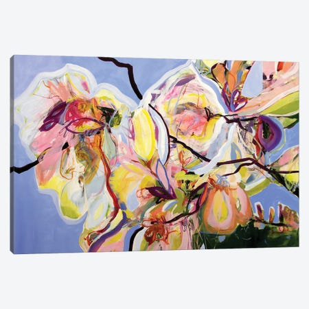 Cool Spring Blues with Magnolia Canvas Print #KTJ1} by Kati Bujna Canvas Artwork