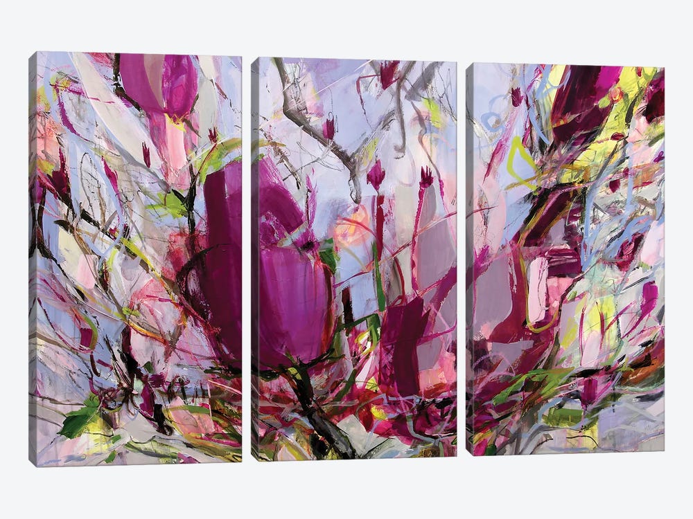 Magnolia Blossoms by Kati Bujna 3-piece Art Print