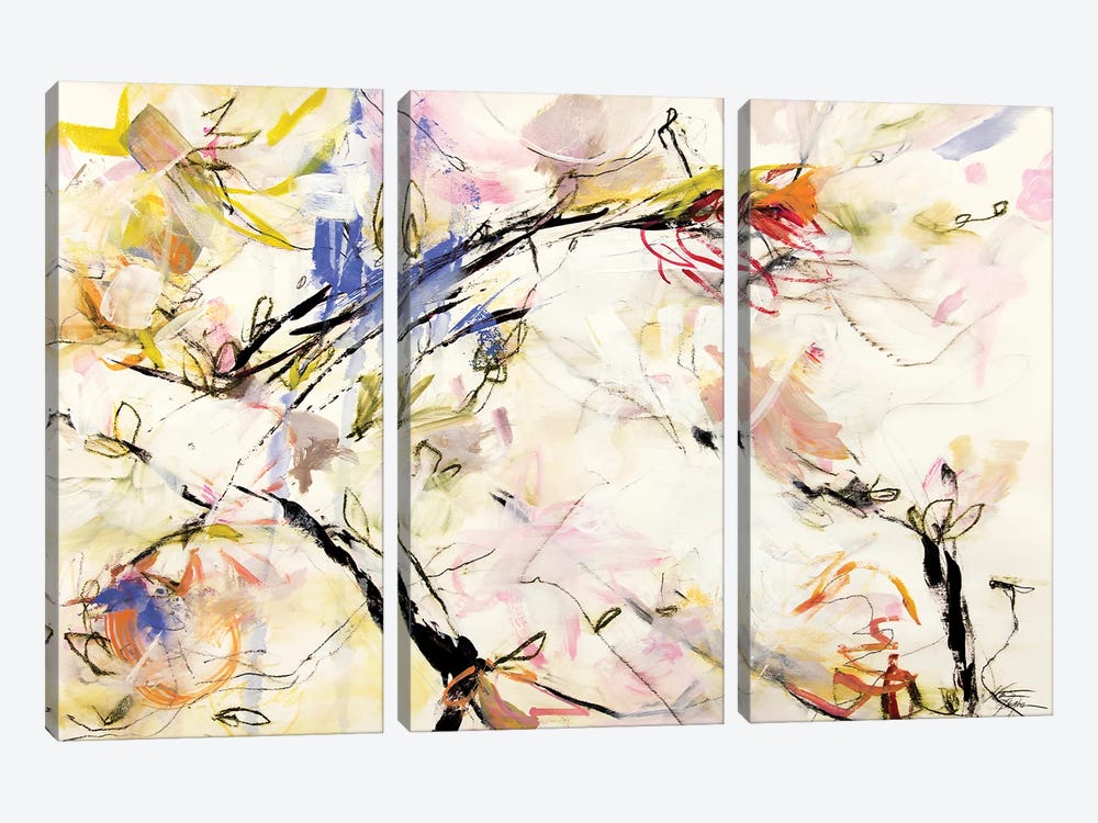 Magnolia Life Blossoms II by Kati Bujna 3-piece Canvas Artwork