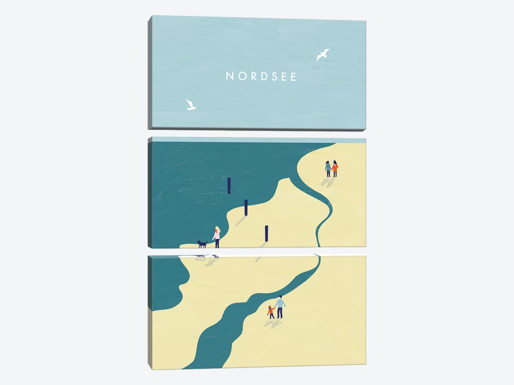 Nordsee 3-piece Canvas Print