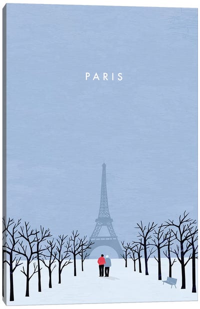 Paris Canvas Art Print - Winter Wonderland