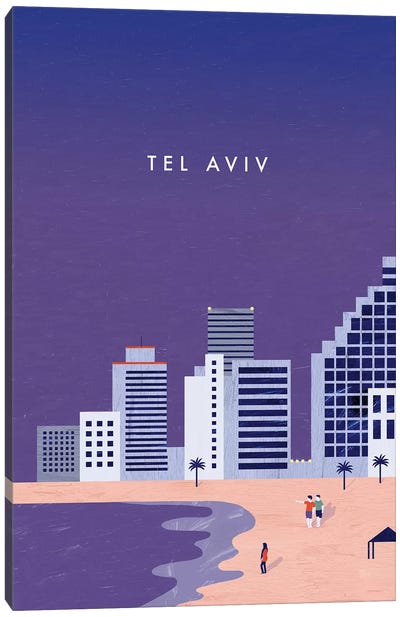Tel Aviv Canvas Art Print - Scenic & Nature Typography