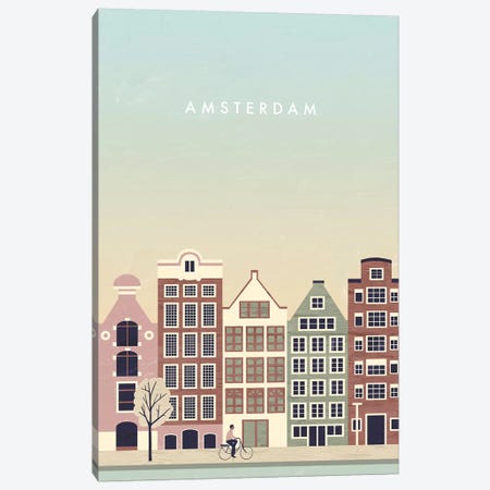 Amsterdam Canvas Print #KTK2} by Katinka Reinke Art Print