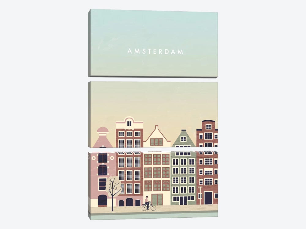 Amsterdam by Katinka Reinke 3-piece Canvas Print