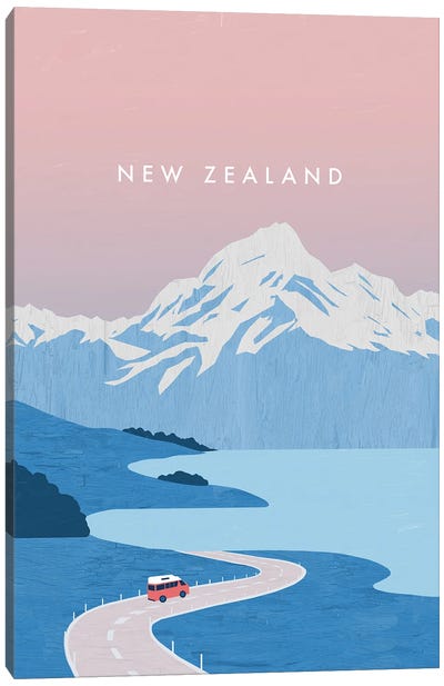 New Zealand Canvas Art Print - Snowy Mountain Art