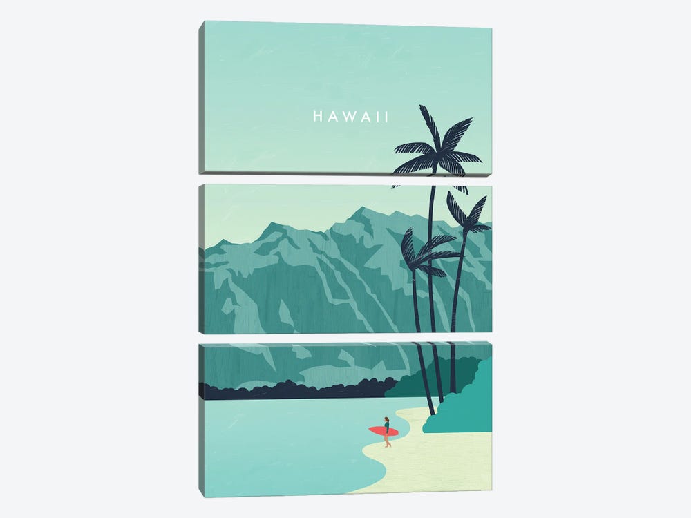 Hawaii by Katinka Reinke 3-piece Canvas Art Print