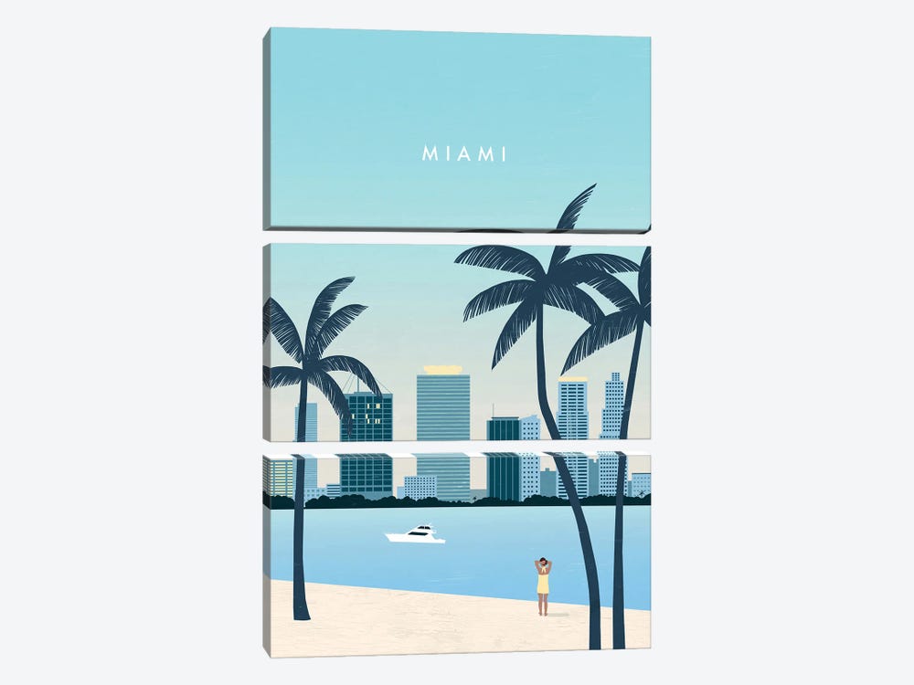 Miami by Katinka Reinke 3-piece Canvas Art