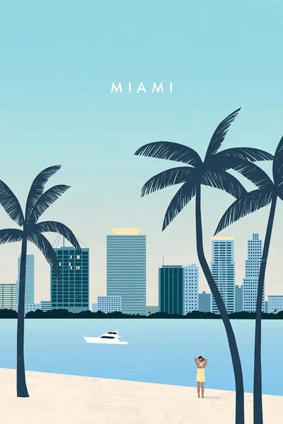Miami Travel Posters: Miami by Katinka Reinke