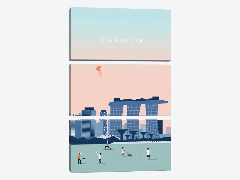 Singapore by Katinka Reinke 3-piece Canvas Print