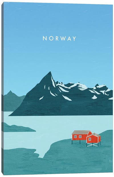Norway Canvas Art Print - Snowy Mountain Art
