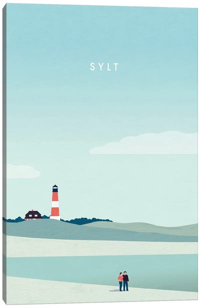 Sylt Illustration Canvas Art Print - Sylt Art