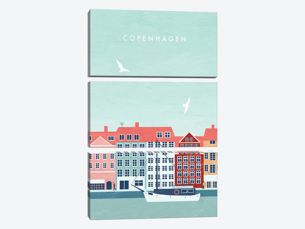 Copenhagen by Katinka Reinke 3-piece Canvas Art Print