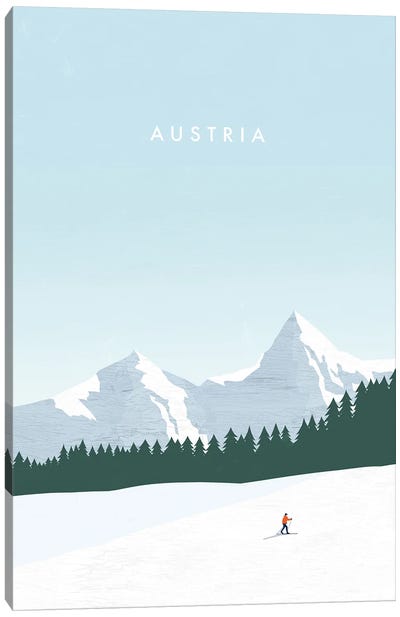 Austria Canvas Art Print - Skiing Art