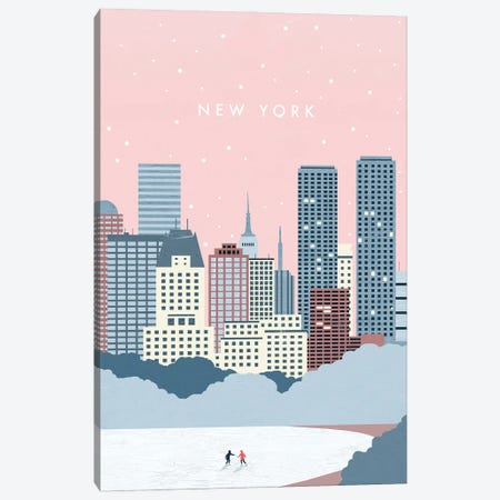 New York Winter Canvas Print #KTK55} by Katinka Reinke Canvas Print