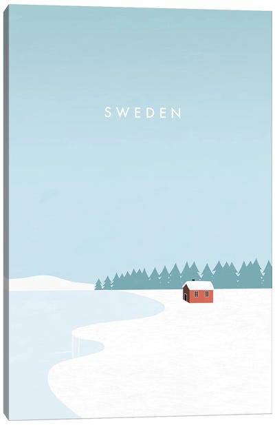 Sweden Winter Canvas Art Print - Sweden Art