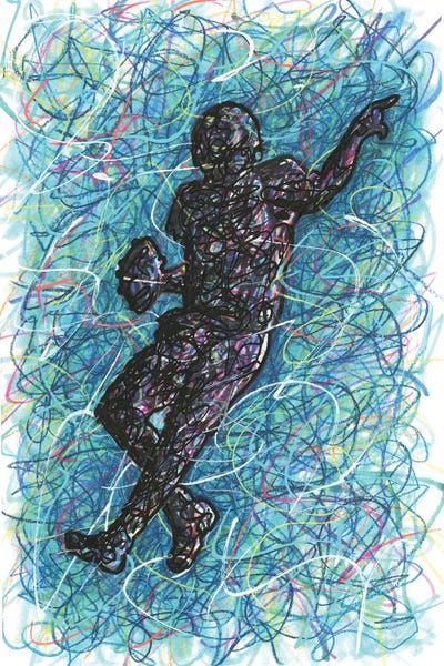 Football Quarter Back by Kitslam multi panel art