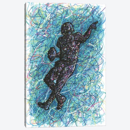 Football Quarter Back Canvas Print #KTM10} by Kitslam Canvas Art