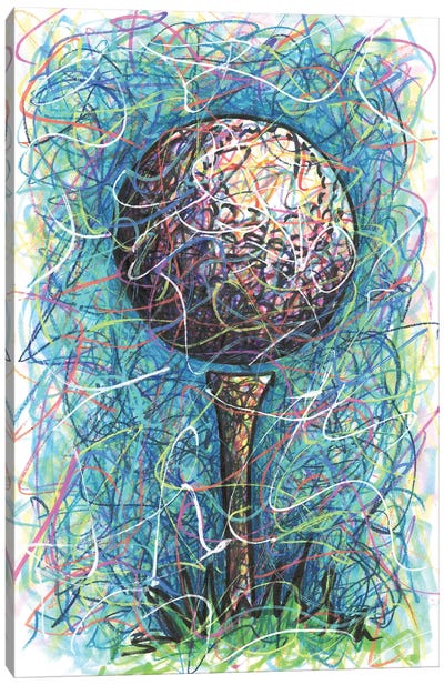Golf Tee Canvas Art Print - Kitslam