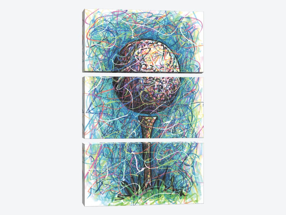 Golf Tee by Kitslam 3-piece Art Print