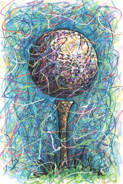 Teal: Golf Tee by Kitslam