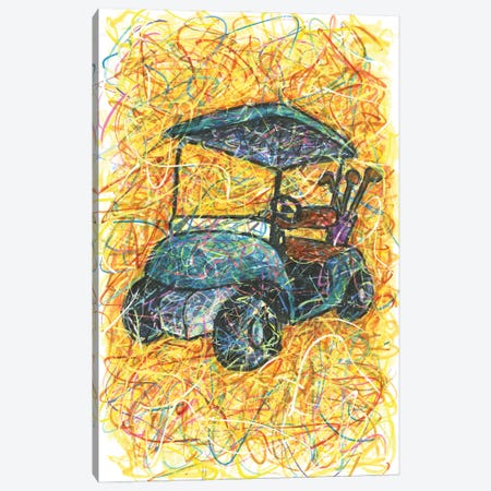Golf Cart Canvas Print #KTM14} by Kitslam Canvas Art Print
