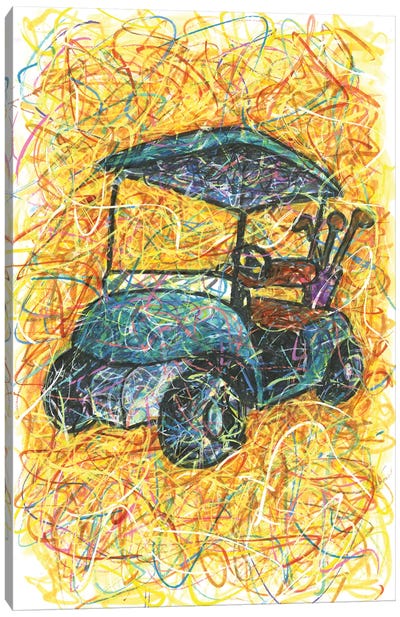 Golf Cart Canvas Art Print - Kitslam