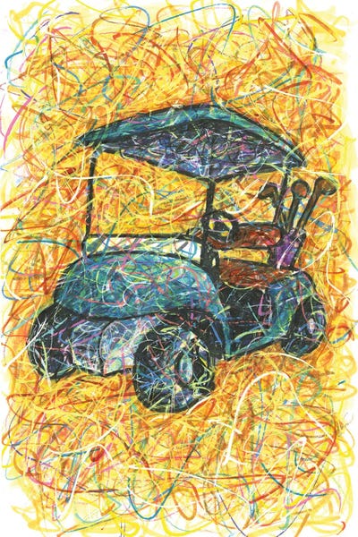 Kids Sports Art: Golf Cart by Kitslam