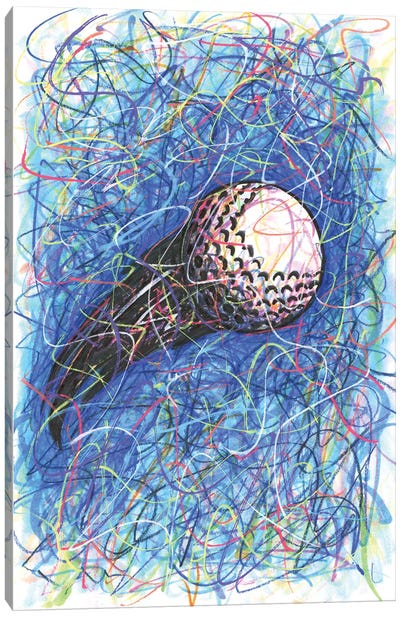 Golf Ball Canvas Art Print - Golf Art