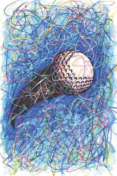 Kids Sports Art: Golf Ball by Kitslam