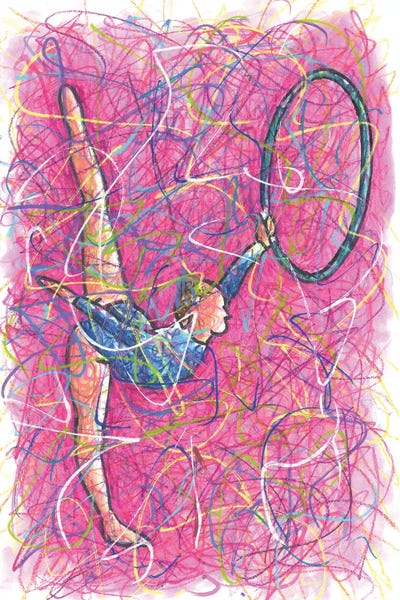 Kids Sports Art: Gymnastic Pose by Kitslam