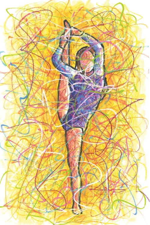 Gymnastics Splits by Kitslam wall art