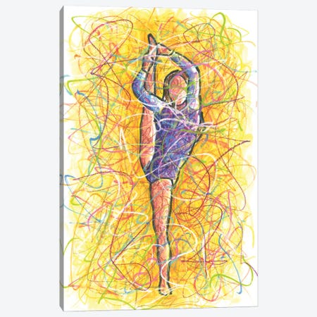 Gymnastics Splits Canvas Print #KTM18} by Kitslam Canvas Art