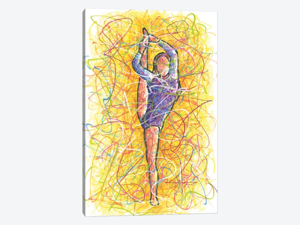 Gymnastics Splits by Kitslam 1-piece Canvas Art
