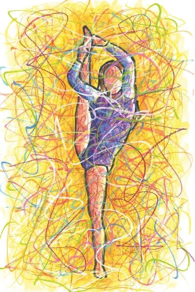 Kids Sports Art: Gymnastics Splits by Kitslam