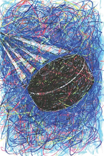 Kids Sports Art: Hockey Slapshot by Kitslam