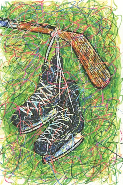 Kids Sports Art: Hockey Skates by Kitslam
