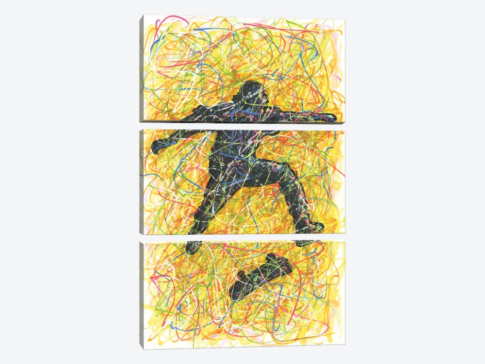 Skateboard Trick by Kitslam 3-piece Canvas Print
